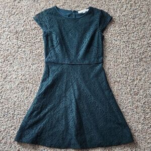 LOFT Black Lace Mini Dress